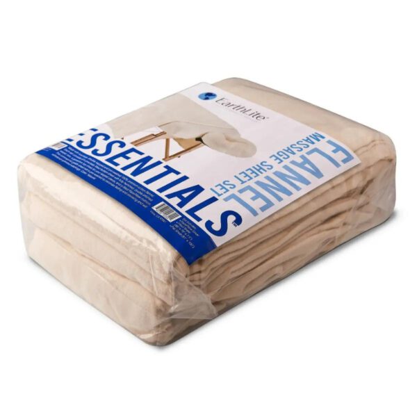 Earthlite Essentials Flannel Sheet Set naturel zijkant