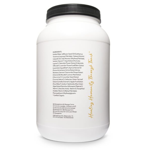 Earthlite Ever-Glide Massage Crème; 3,78 liter zijkant