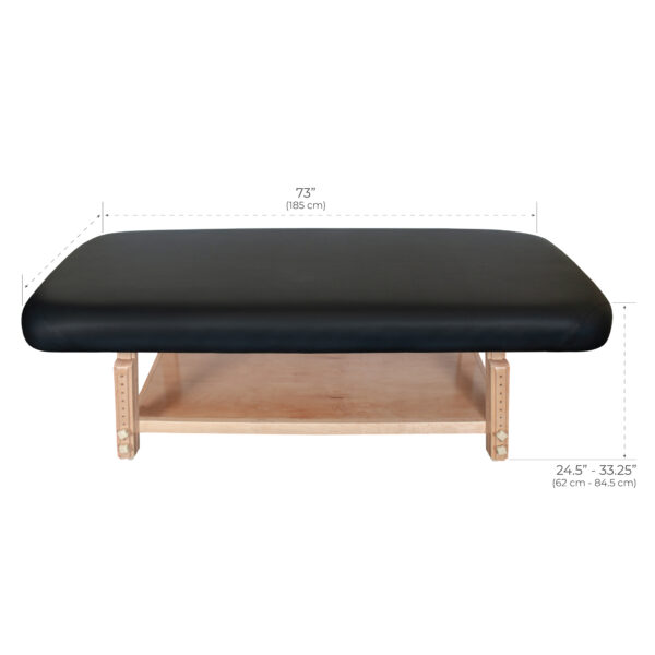 Earthlite Terra massagetafel Zwart zijkant