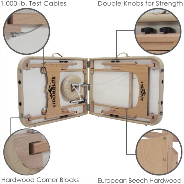 Stronglite Olympia Massagetafel Beige onderkant